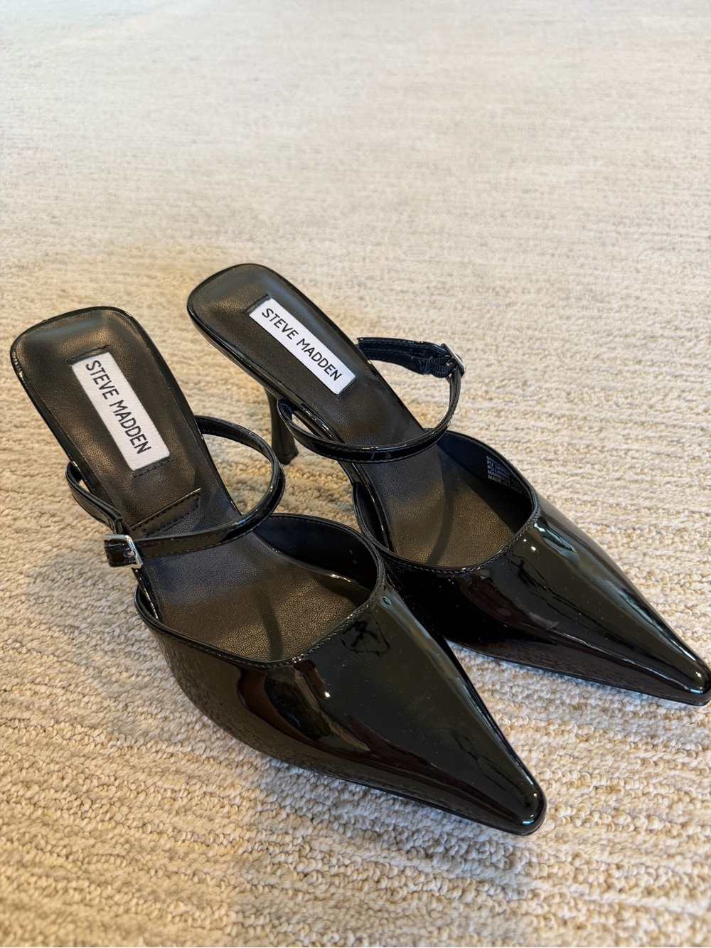 Steve Madden Brecki Black Patent Heels